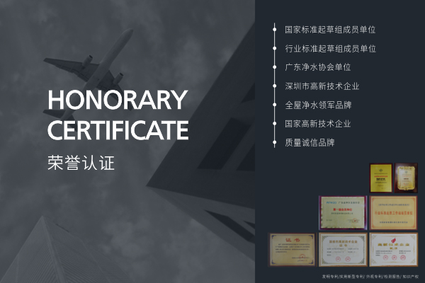 愛瑪特全屋凈水品牌榮譽資質(zhì)